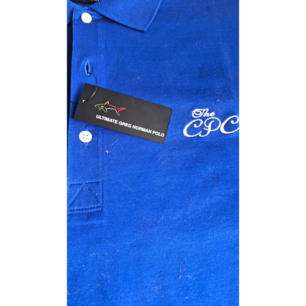 Greg Norman Ultimate Polo Men’s L Blue Short Sleeve Cotton Classic Easy Care